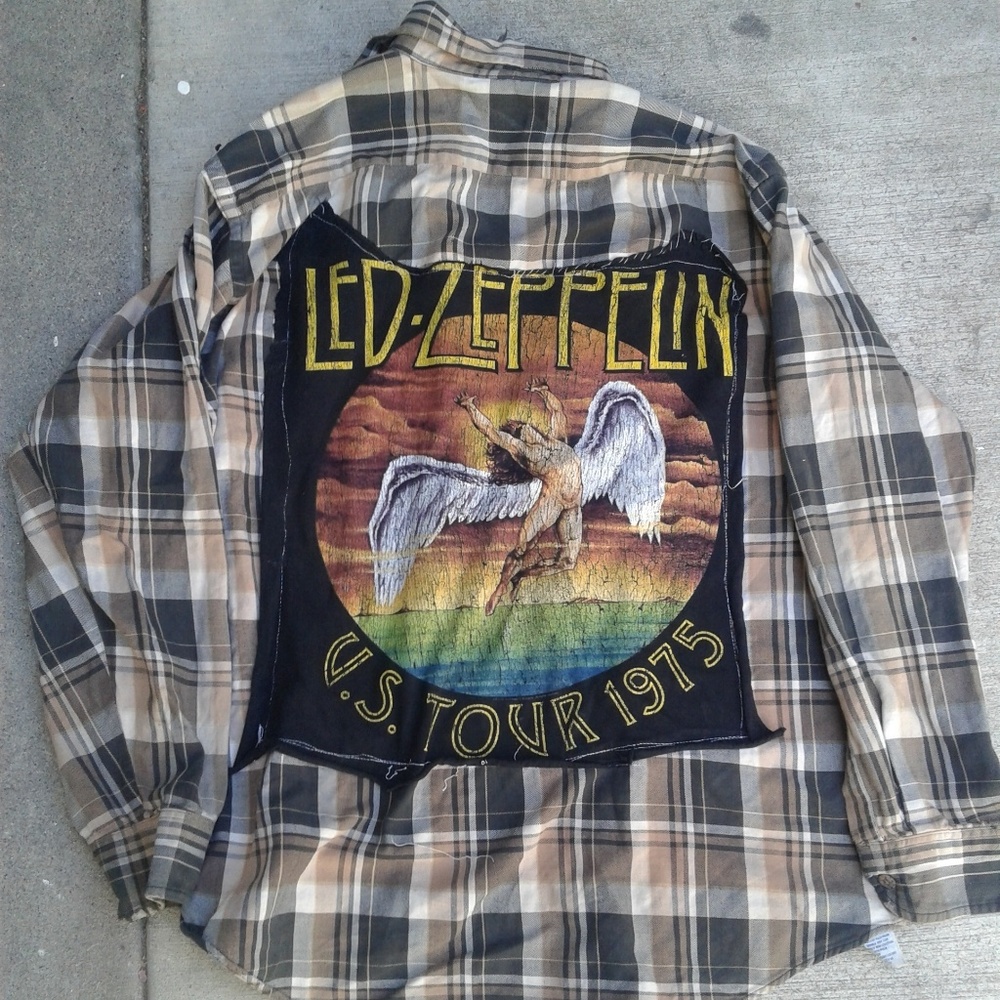 Handmade Led Zeppelin US TOUR 1975 orig.tee sew on